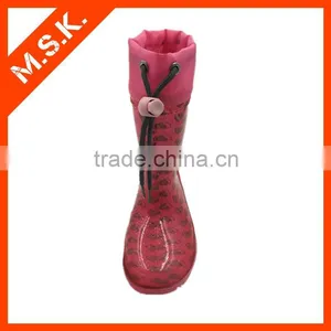 Lovely and Beautiful PVC Children Rain Boot With Tightening Belt thumbnail-1