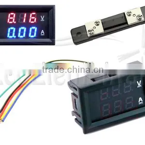 DC 100V 50A Digital VOLT AMP Meter Voltmeter Ammeter +CURRENT SHUNT Red/Blue LED thumbnail-1