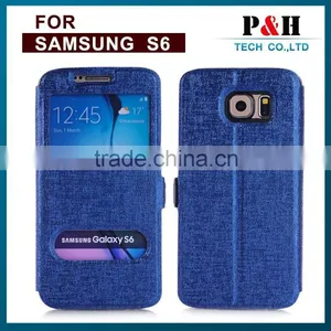 For Samsung Galaxy s6 , High Quality Litchi Pattern PU Leather Folio Case for Samsung Galaxy s6 thumbnail-5