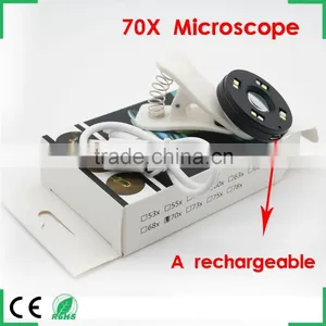 Usb Rechargeable LED Light Digital Microscope 70x Optical Smart Microscope thumbnail-6