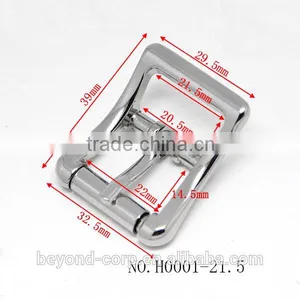 Good Quality Handbag Buckle With Roller Shiny Chrome Finish Roller Buckle Tri-flide Buckle With Roller thumbnail-4