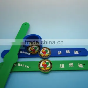 Promotional and Eeco-friendly 3D Cocks Shape Silicone Reflective Slap Wrap Wrist Band thumbnail-1