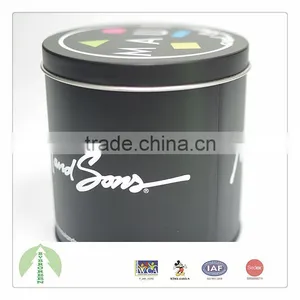 Round Shape Tin Box 9.52*9.80cm Black Tin Can thumbnail-5
