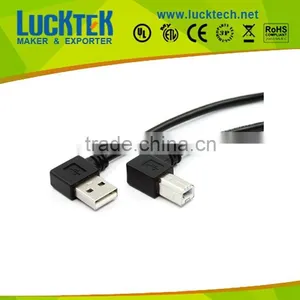 USB A Male Left Angle to B Male Cable 0.5m thumbnail-1