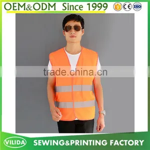 OEM Service Unisex Breathable Adults Jackets Yellow High Visibility Reflective Safety Vest thumbnail-4