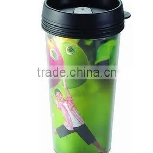 450ML Double Wall Promotional Plastic Mug With Paper Inserted thumbnail-1