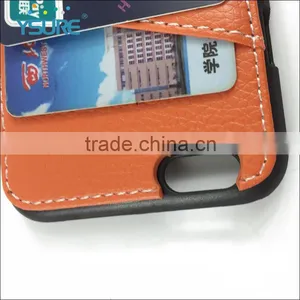 Classical pu Leather Back Case for Iphone 6 , Three Card Pockets . A Varity of Colors You Could Free Chose . thumbnail-3