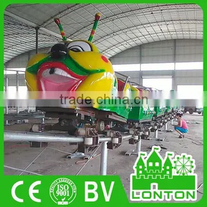 Used Roller Coaster Rides For Sale In China Children Caterpillar Train With Track thumbnail-2