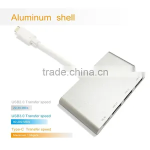 USB Type C Adapter With High Speed Charging 4 Prot Portable USB Type c HUB thumbnail-6