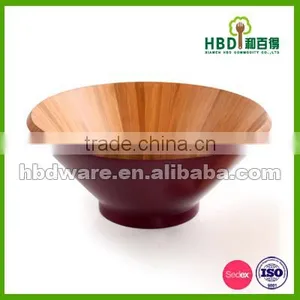 Good Quality Wooden Popcorn Bowls With Color Outside thumbnail-2