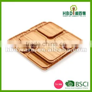 Whole|sale Distinctive Bamboo Wood Food Serving Dish Tray thumbnail-1