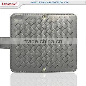 Woven Patttern Stand Leather Flip Cover Phone Case for Gionee Ctrl v5 v4 Marathon m3 thumbnail-3