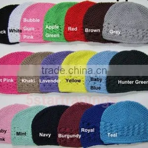 Crochet Newsboy Baby Beanie Kufi Hats thumbnail-1