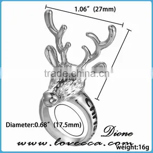New Design Personalized Punk Silver Dear Rings Classic Fashion Christmas Rings thumbnail-3