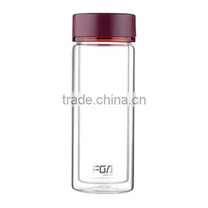 Hot Sale Double Wall Insulated Tea Glass Bottle Three Color Tea Cup Water Bottle thumbnail-4