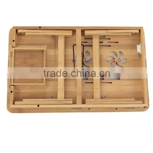 BH004/Hot Sale Exquisite Foldaway Durable Bamboo Notebook Desk thumbnail-2