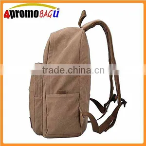 Canvas Laptop Computer Backpack Daypack Travel Backpack College Bookbags Canvas Backpack thumbnail-4