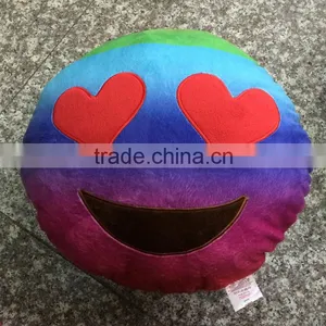 New Emoji Whatsapp Tie Dye Plush Pillows Rainbow Pillow Colorful QQ Expression Pillow thumbnail-1