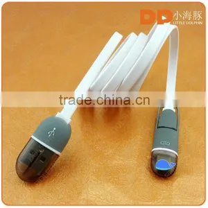 Wholesale Charger Cable Usb Date 2 in 1 Chargers Cable for Iphone and Mobile Phone thumbnail-1