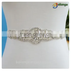 2015 New Design Fashion Gold Plated Rhinestone Applique for Dress Decoration thumbnail-1