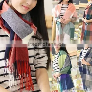 81310125 Varicolored Grid Scarf thumbnail-1
