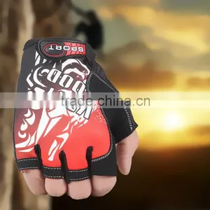 Breathable pu Materia Automobiles Half Finger Gloves thumbnail-1