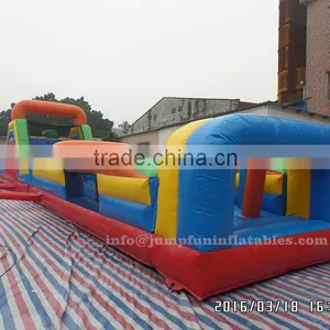60feet Inflatable Obstacle Course for Sale, Cheap Inflatable Slide and Obstacle Challenge Children Bouncy Playground thumbnail-2