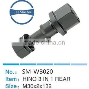 High Strenth Alloy Wheel Bolt With Nut M30*2*132mm for Trucks and Autos thumbnail-1