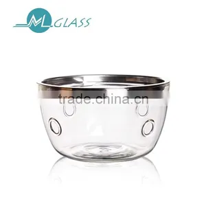 China Handblown Glassware OEM Heat Resistant Glass Candle Warmer N6187 thumbnail-1