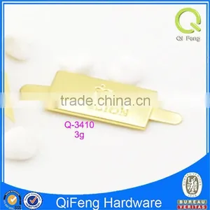 Q-3410 Metal Tag for Zipper Slider,custom Metal Logo Tag for Handbag thumbnail-1