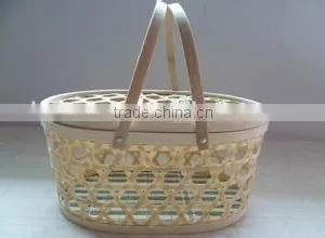 Natural Bamboo Flower or Storage Basket thumbnail-2