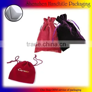 Velvet Pouch Bag Velvet Cosmetic Bag Custom Velvet Drawstring Pouch Bag thumbnail-1