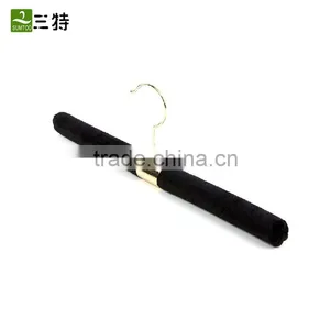 2 Colors Straight White Black Sponge Inside Exuisite Stainless Steel Coat Hanger thumbnail-5