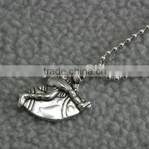 Personalized Soocer Letter Hand Stamped Charm Necklace,fashion Inspired Sports Necklace thumbnail-1