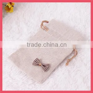 Cheap Wholealse Cute Bow Tie Pack Linen Bag thumbnail-1