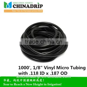 Drip Irrigation 1000', 1/8" Vinyl Micro Tubing With .118 ID x .187 OD Black thumbnail-1