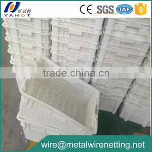 Patent Design Mesh Vented Plastic Fruit Vegetable Crate Turnover Basket thumbnail-3