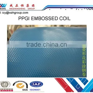 Prepainted Galvanized Diamond Embossed Steel Coil/sheet, Export to Nigeria, Africa From China thumbnail-3