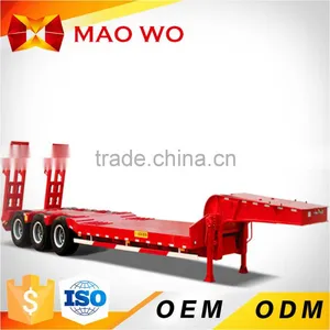 3 Axles Extendable Lowbed Trailer, Telescoping Container Trailer thumbnail-1