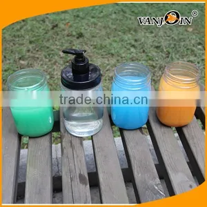 Factory Price 18OZ Empty Clear Round Plastic Mason Jar With Pump Spray Cap thumbnail-5