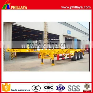 Africa 20ft 53ft 40 Feet 3 Axles 40ft Skeleton Trailer for Transport Container thumbnail-3