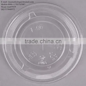 Custom High Quality PS Plastic Clear Flat Lid With Straw Slot for Clod Drink Cup thumbnail-4