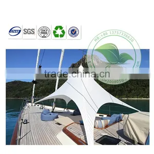 High Quality Cheap UV Protection White Tarpaulin Star Tensile Awning thumbnail-3