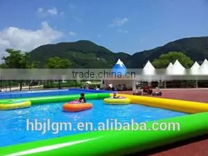 Pvc Vinyl Knitted Inflatable Fabric for Inflatable Swimming Pools thumbnail-1
