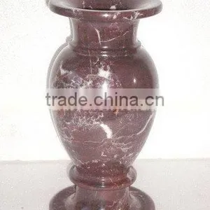 NATURAL RED ZEBRA MARBLE FLOWER VASES thumbnail-4
