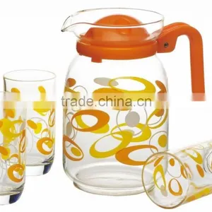 Anhui Factory Offer 7pcs Yellow Stylish Glassware for Home Use thumbnail-1