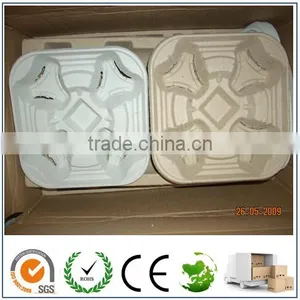 ECO Molded Pulp Cup Carrier/Cup Tray/4 Cup Carrier thumbnail-1