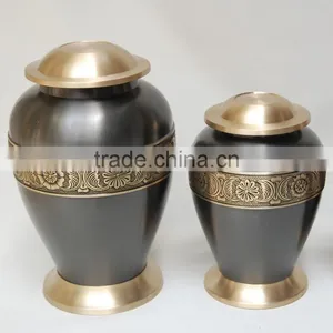 200 ci Metal Brass Cremation Urn thumbnail-1