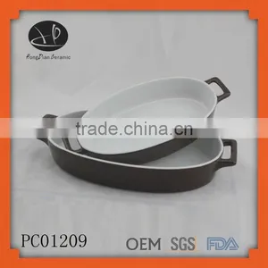 Wholesale Ceramic Bakeware , Microwave Baking Pan , SET OF 2PCS BAKE PLATE thumbnail-1