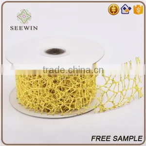 Sheer Polyester Mesh Fabric Flower Packing Decorative Ribbon Trim thumbnail-3